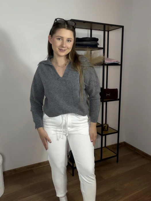 Spodnie joggery Elena białe UNI