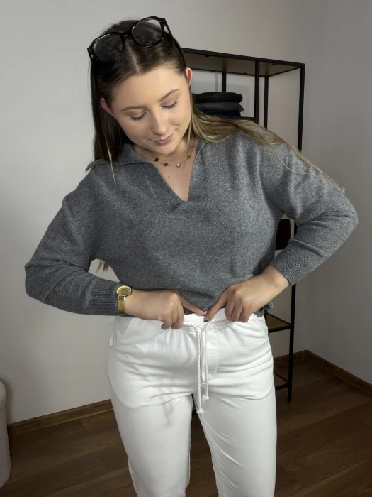 Spodnie joggery Elena białe UNI