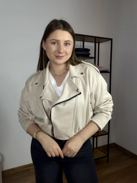 Ramoneska zamszowa Aria beżowa UNI