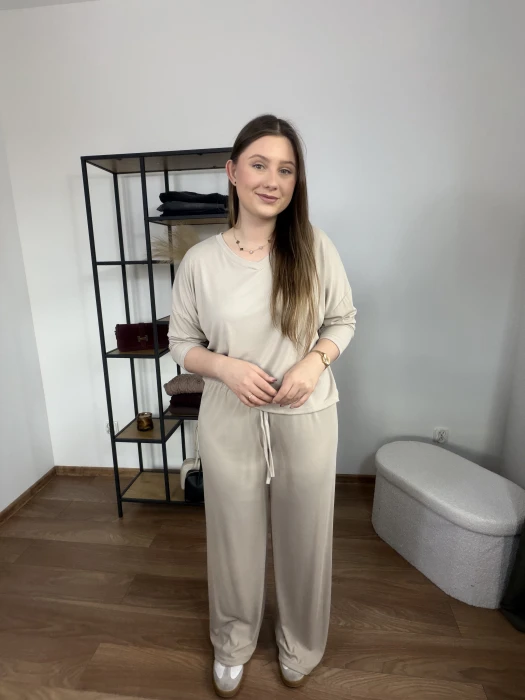 Komplet wiskozowy Melody beżowy UNI