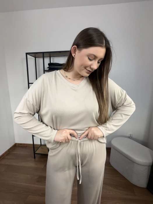 Komplet wiskozowy Melody beżowy UNI