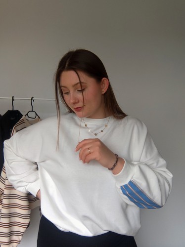 Bluza biała z kokardą Boni UNI