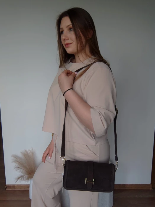Torebka Jenny brązowa zamszowa