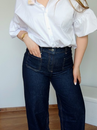 Jeansy Koko relaxed fit granatowe