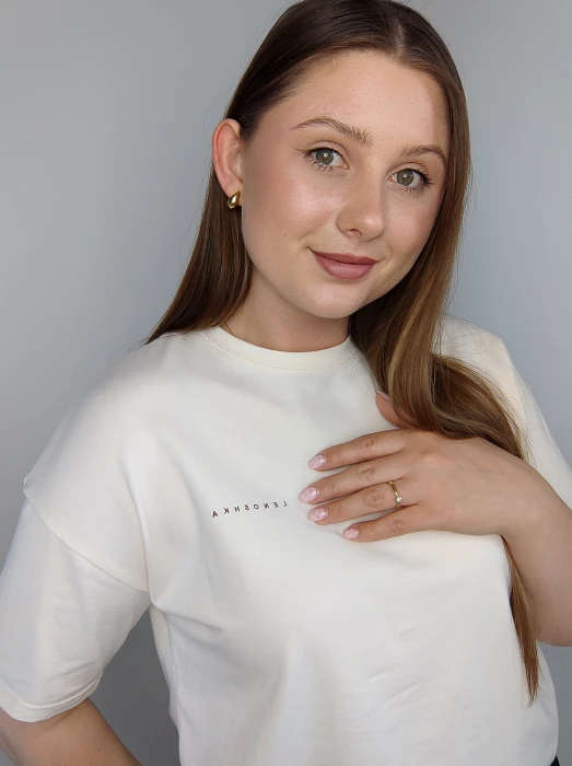 T-shirt Lenoshka śmietankowy UNI
