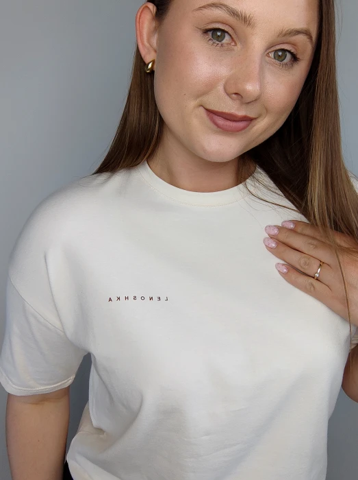 T-shirt Lenoshka śmietankowy UNI