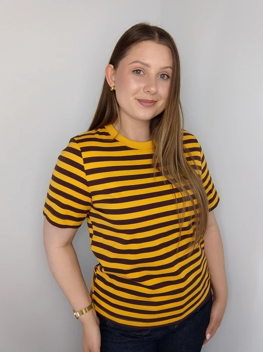 T-shirt Fidżi pomarańczowy w paski
