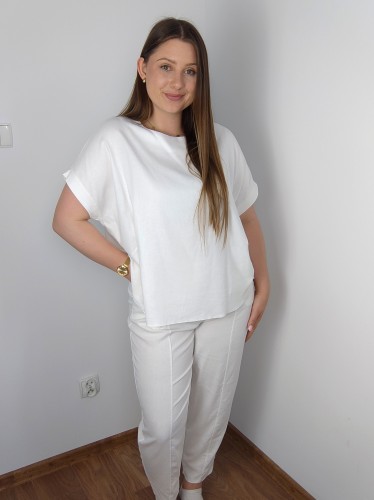 Komplet lniany Elza ecri