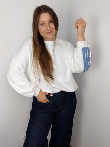 Bluza biała z kokardą Boni UNI