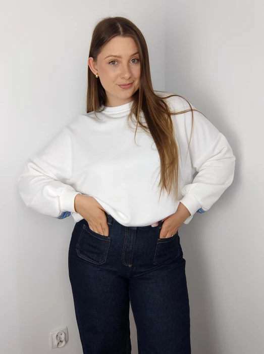 Bluza biała z kokardą Boni UNI