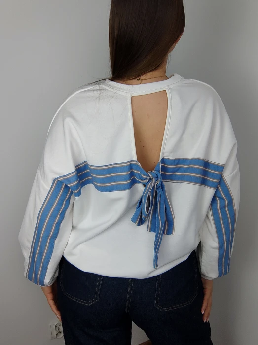 Bluza biała z kokardą Boni UNI