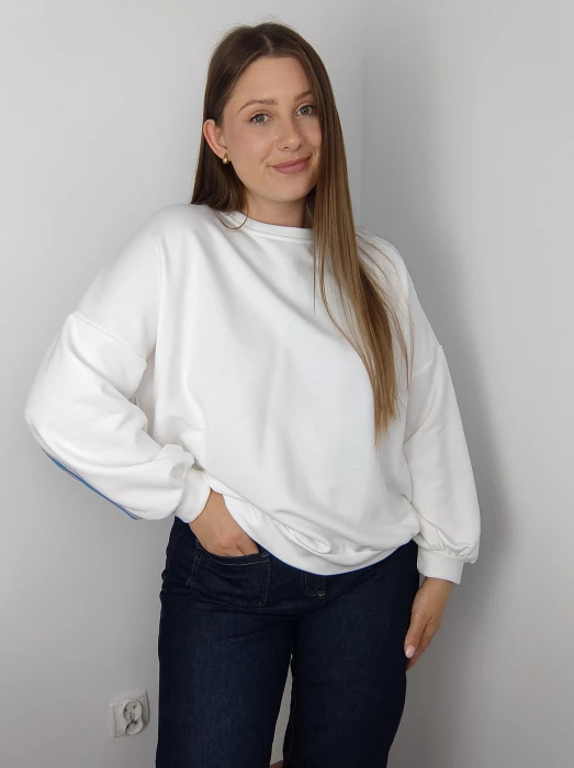 Bluza biała z kokardą Boni UNI
