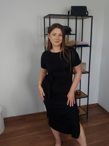 Sukienka Mindi supeł czarna UNI