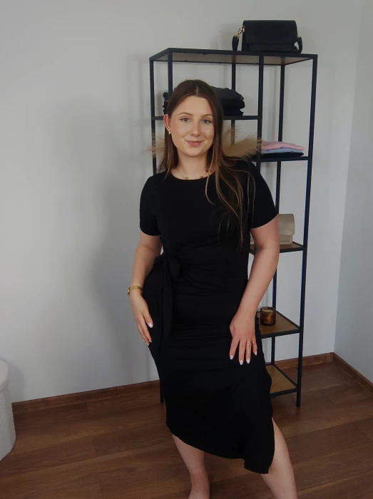 Sukienka Mindi supeł czarna UNI